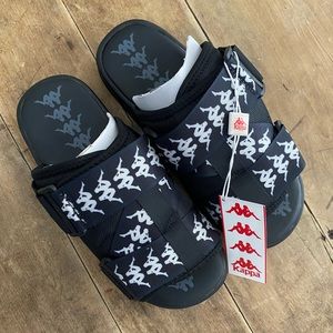 222 BANDA MITEL 1 SANDALS SIZE 7 BLACK WHITE BLACK